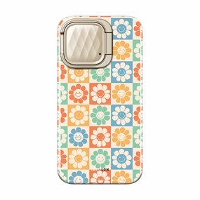 Fingerprint Resistant Coating Iphone 15 Pro Cosmo Mag Case - Rainbow Daisies