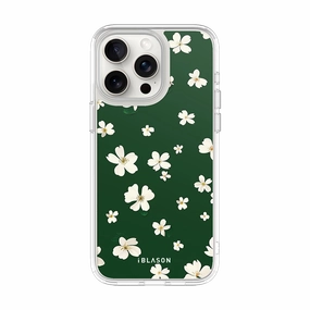 Scratch Resistant Coating Iphone 15 Pro Halo Mag Cute Phone Case - Green Daisies