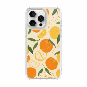 Impact Protection Iphone 15 Pro Halo Magsafe Cute Phone Case - Oranges & Lemons