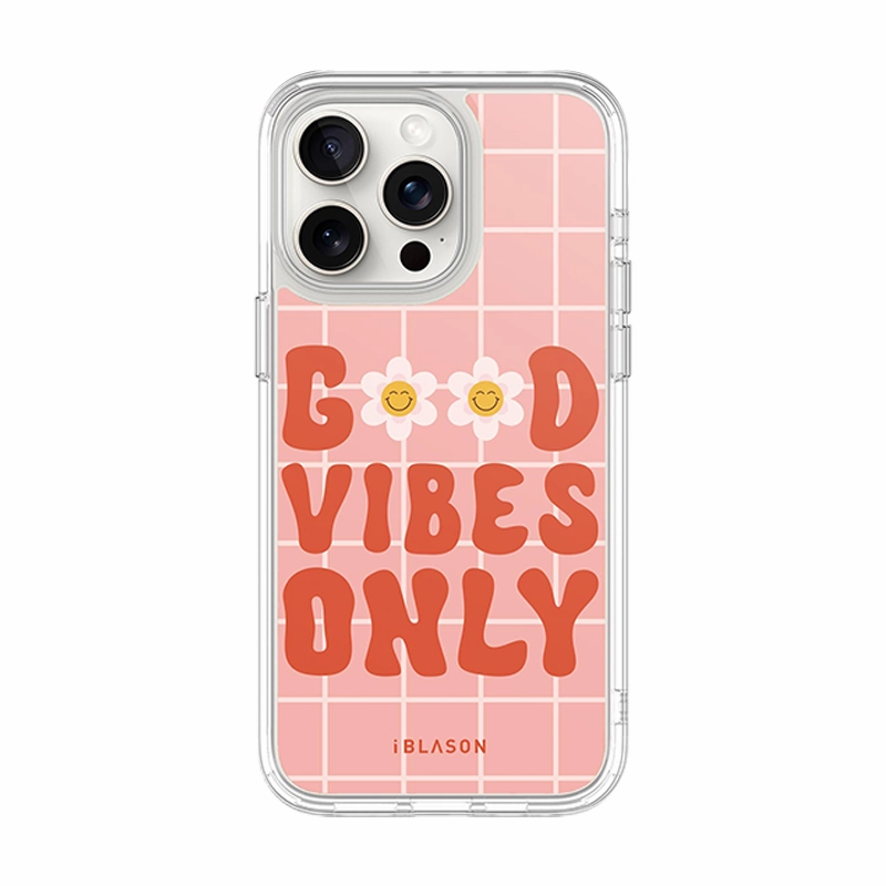 Fingerprint Repellent Iphone 15 Pro Halo Magsafe Cute Phone Case - Retro Good Vibes