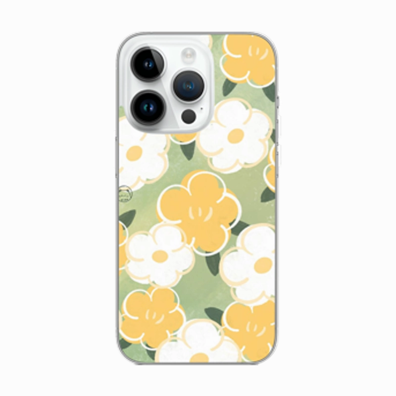 Case Friendly Glass Iphone 15 Pro Halo Magsafe Cute Phone Case - Spring Blooms