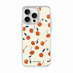 Iphone 15 Pro Halo Magsafe Cute Phone Case - Sweet Cherries Bubble Free