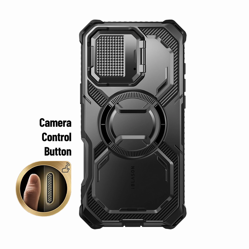 Iphone 16 Pro Max Armorbox Camera Control Button Case -  Black Drop Protection Smooth Touch Film