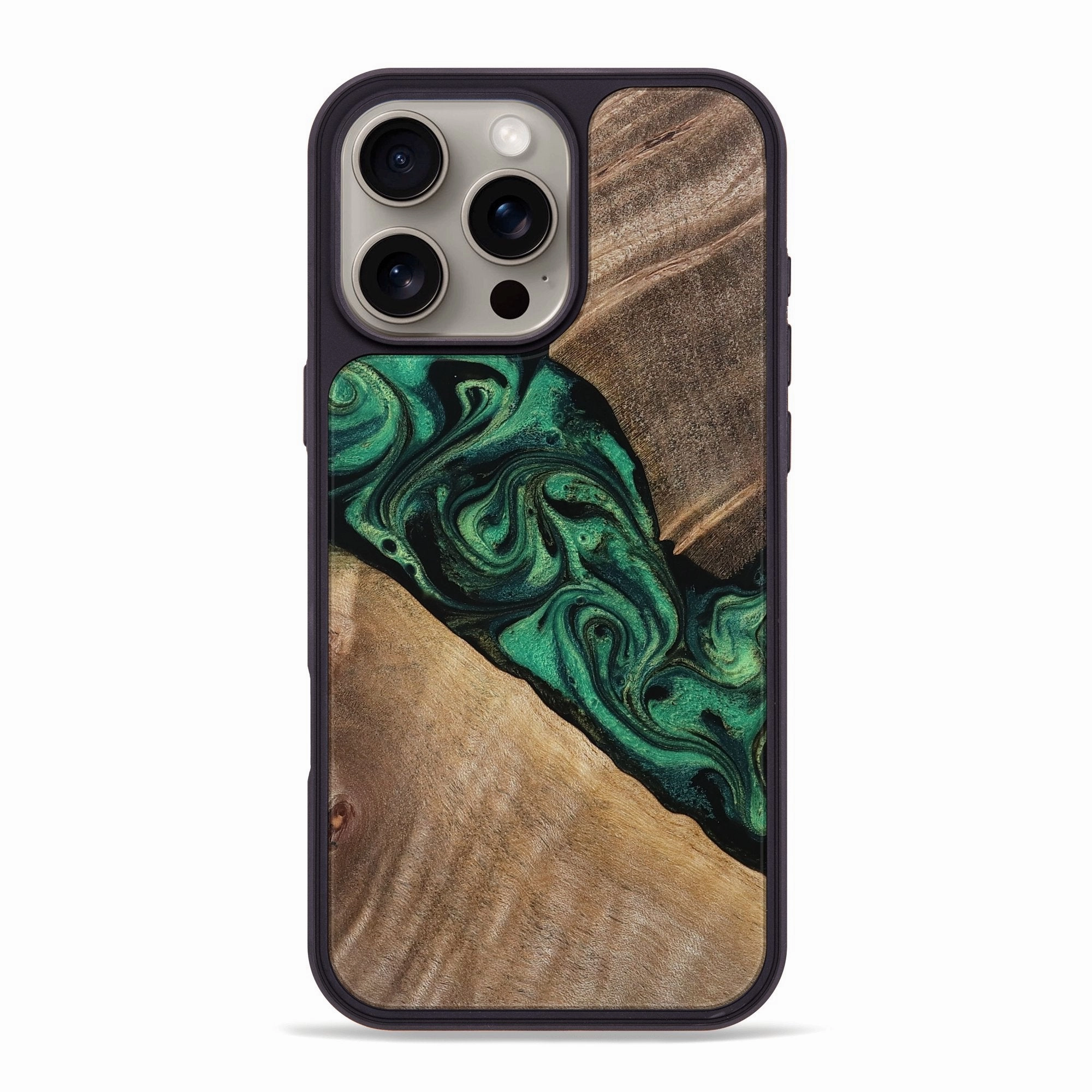 Anti Reflection Coating Drop Protection Iphone 16 Pro Max Wood Phone Case - Alvaro (Green, 772129)