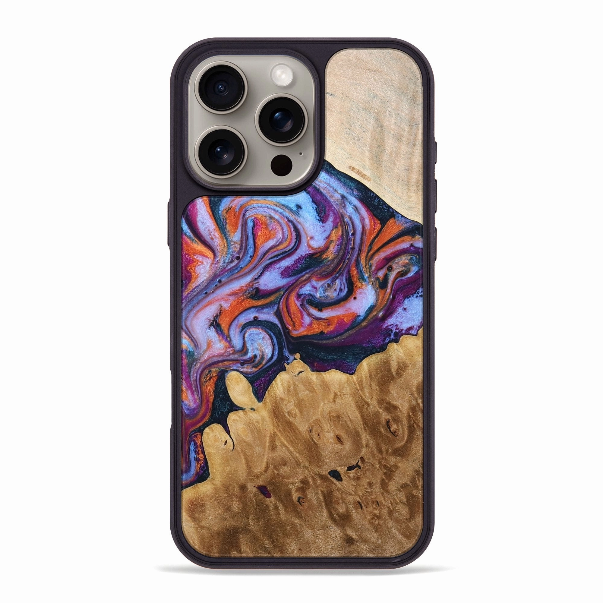 Dustproof Cover Iphone 16 Pro Max Wood Phone Case - Aries (Blue, 775105)
