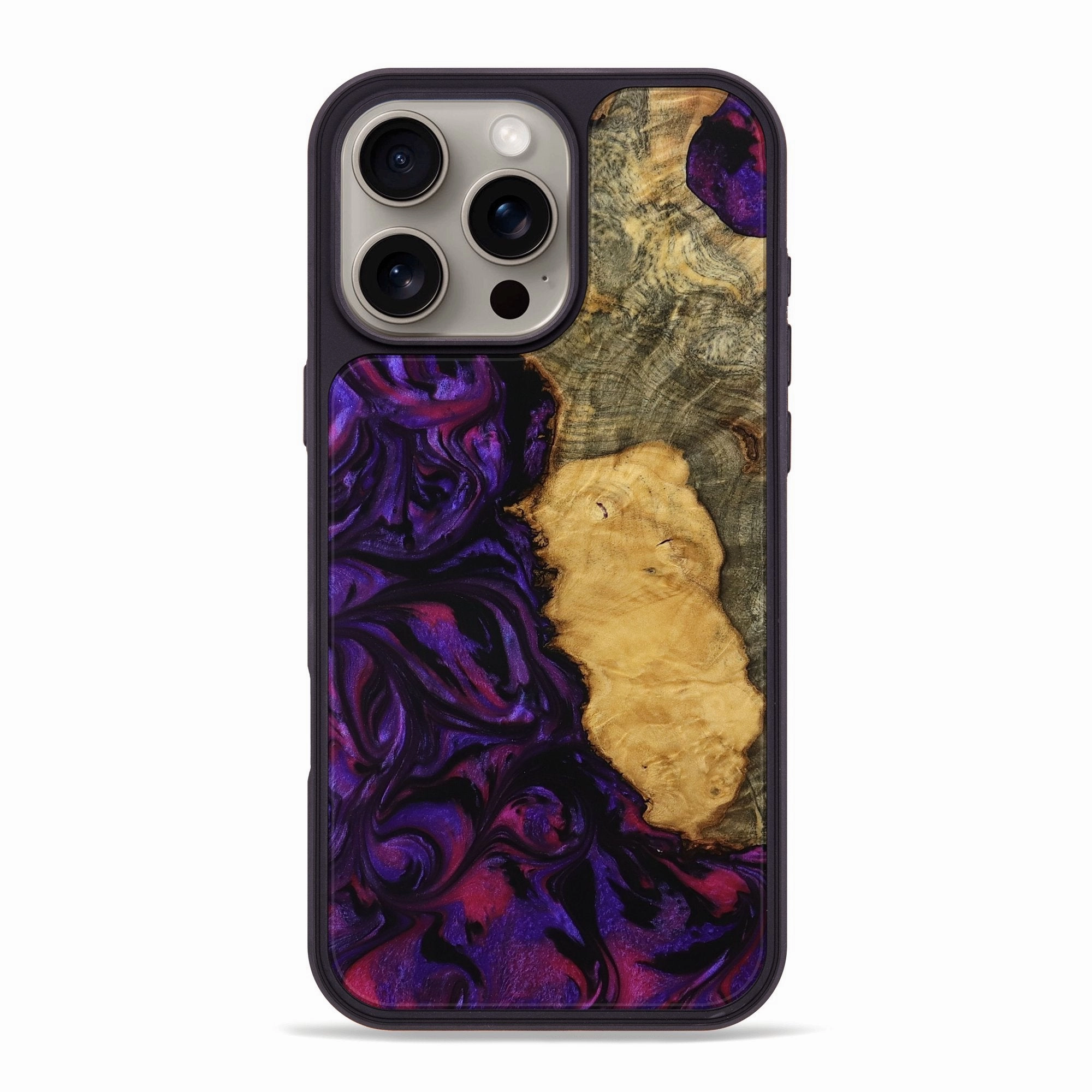 Iphone 16 Pro Max Wood Phone Case - Arlie (Purple, 770997) Anti Dust