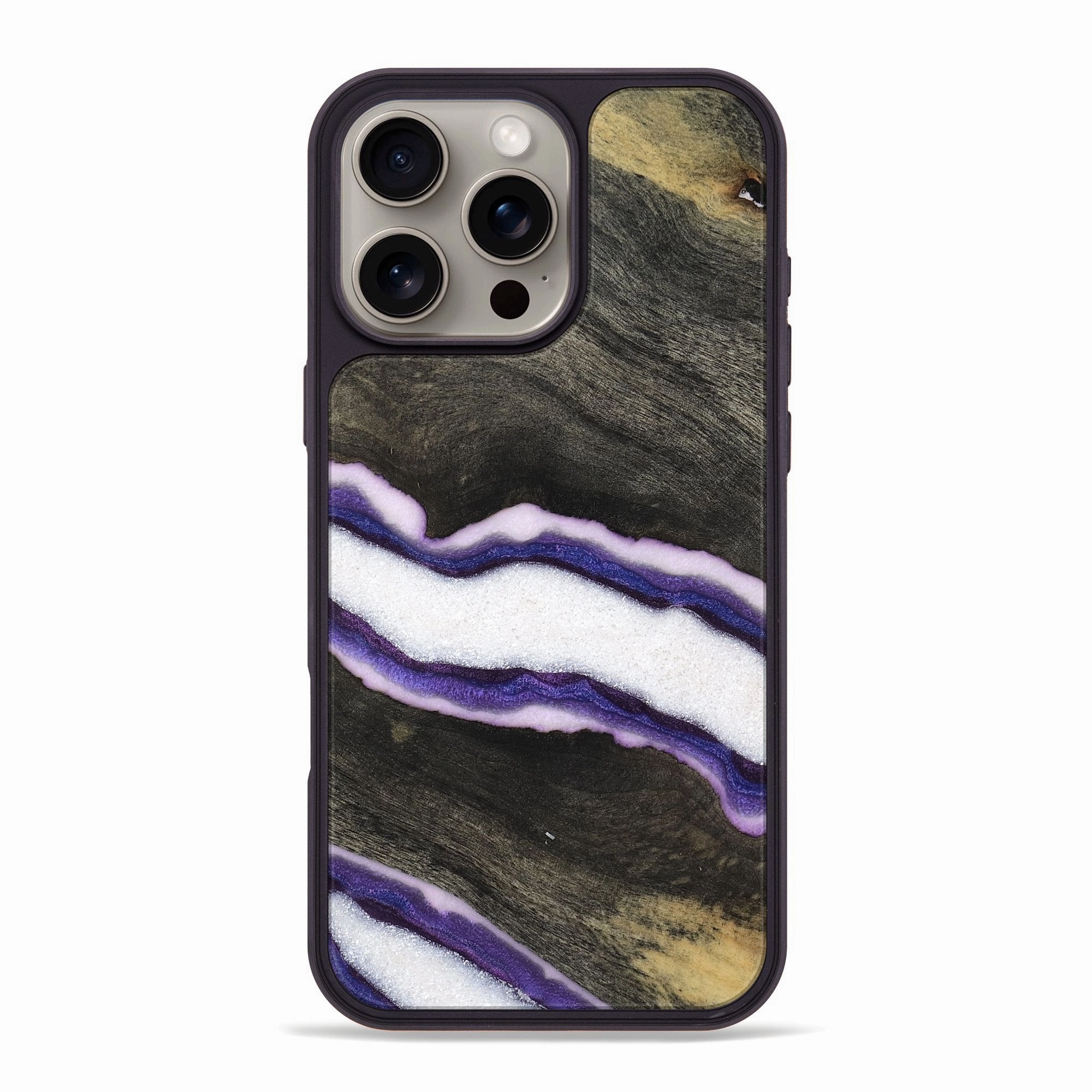 Iphone 16 Pro Max Wood Phone Case - Charity (Geode, 761827) Anti Fingerprint Screen