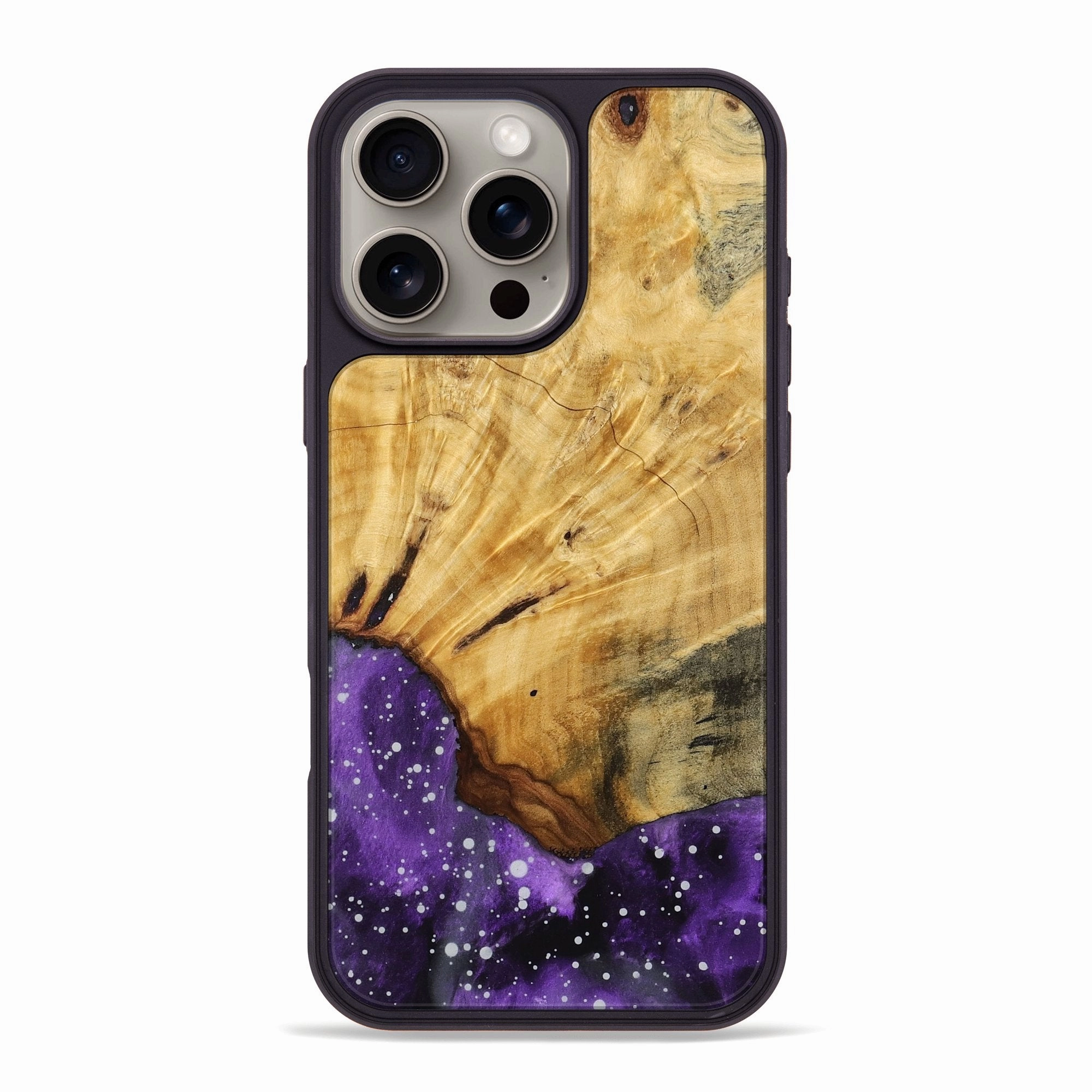 Iphone 16 Pro Max Wood Phone Case - Cullen (Cosmos, 775347) Fingerprint Resistant Anti Spy Film