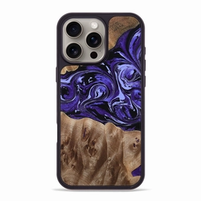 Iphone 16 Pro Max Wood Phone Case - Denis (Purple, 769925) Ultra Slim Protector