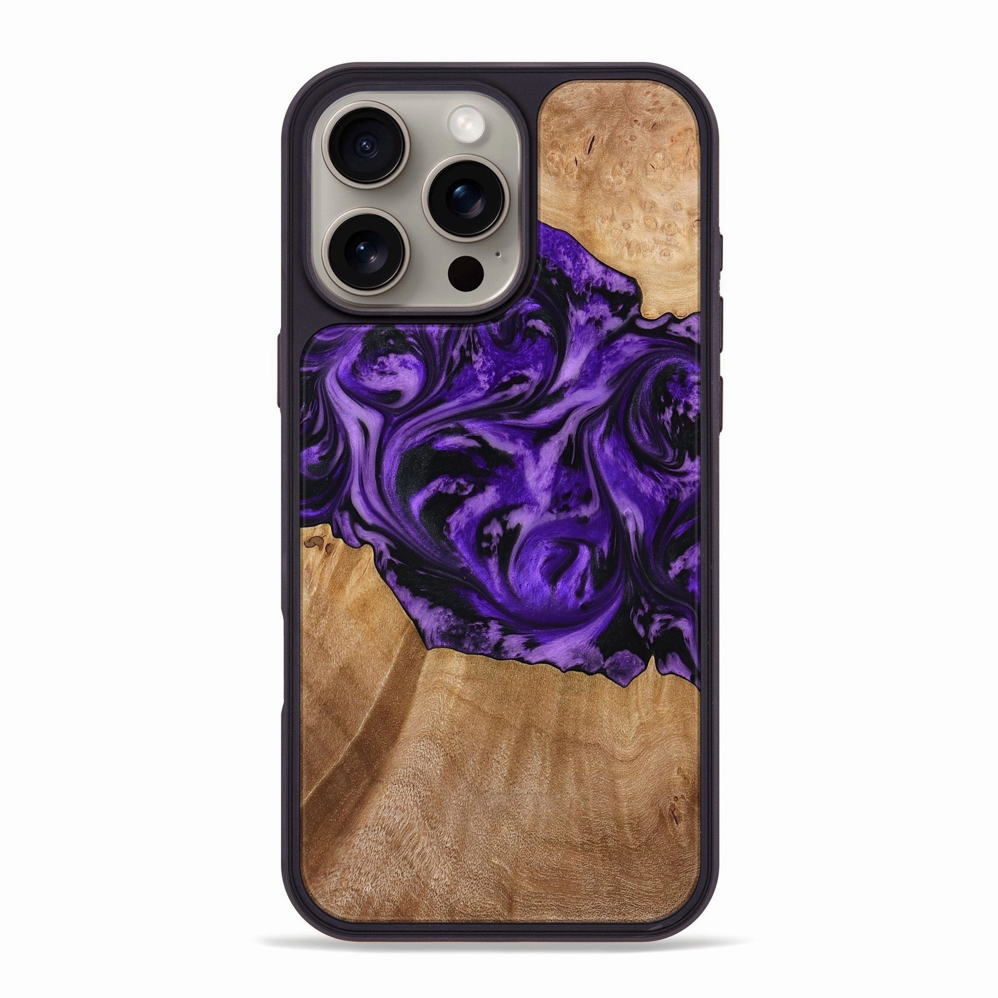 Anti Scratch Screen Anti Finger Smudge Film Iphone 16 Pro Max Wood Phone Case - Emory (Purple, 772819)