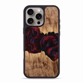 Iphone 16 Pro Max Wood Phone Case - Jakayla (Red, 774303) Shock Guard Anti Spy