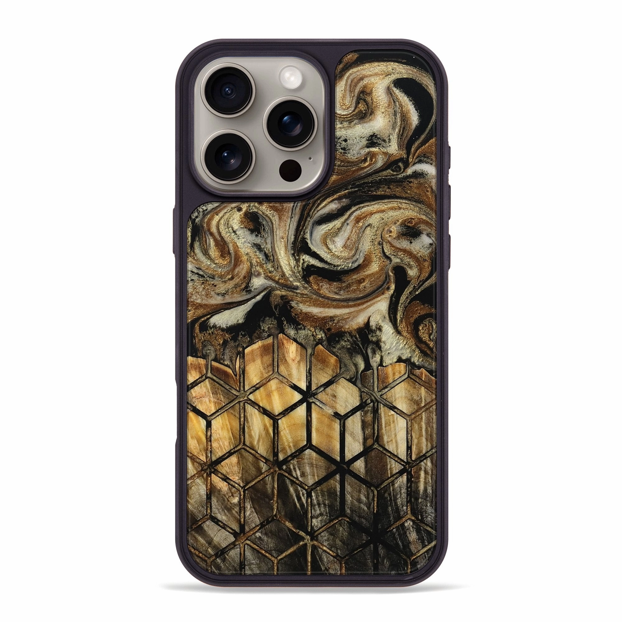 Bubble Free Screen Anti Finger Smear Iphone 16 Pro Max Wood Phone Case - Jamie (Pattern, 758004)