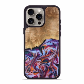 Iphone 16 Pro Max Wood Phone Case - Kasey (Blue, 773349) Anti Static Impact Resistant