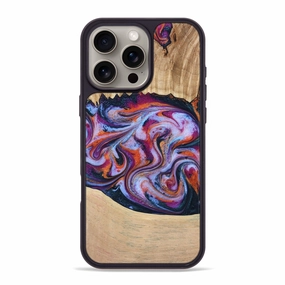 Anti Finger Grease Film Anti Yellowing Film Iphone 16 Pro Max Wood Phone Case - Kinslee (Purple, 773828)
