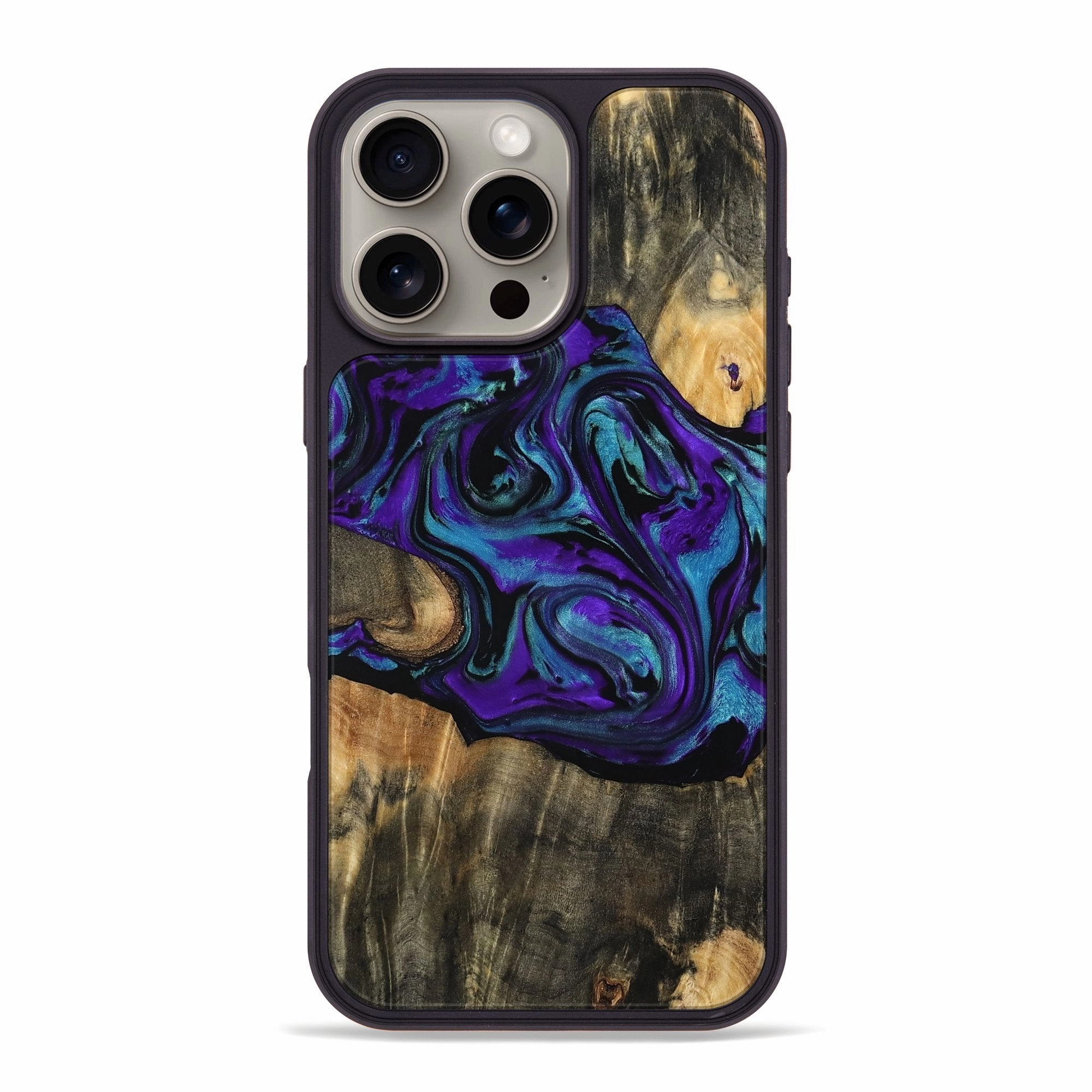 Anti Finger Oil Iphone 16 Pro Max Wood Phone Case - Lakisha (Purple, 770445)