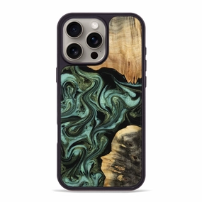 Fingerprint Free Anti Scratch Coating Iphone 16 Pro Max Wood Phone Case - Lowell (Green, 770988)