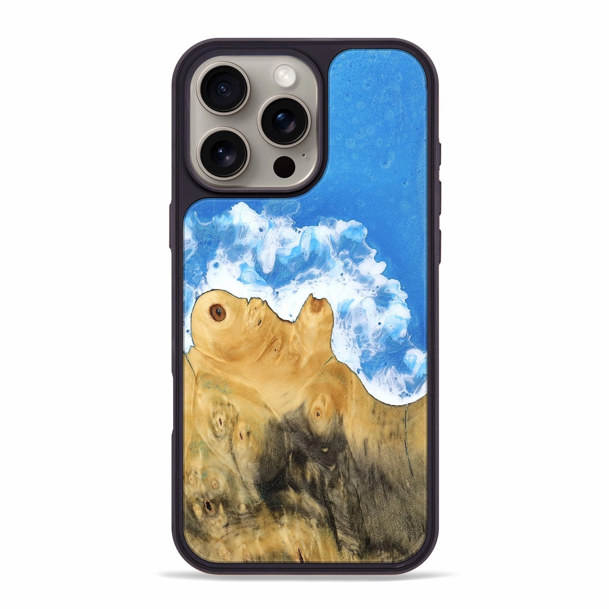 Iphone 16 Pro Max Wood Phone Case - Macy (Coastal, 769790) Anti Glare Film