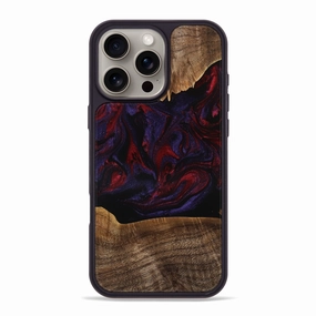 Iphone 16 Pro Max Wood Phone Case - Makaila (Red, 771143) Anti Static