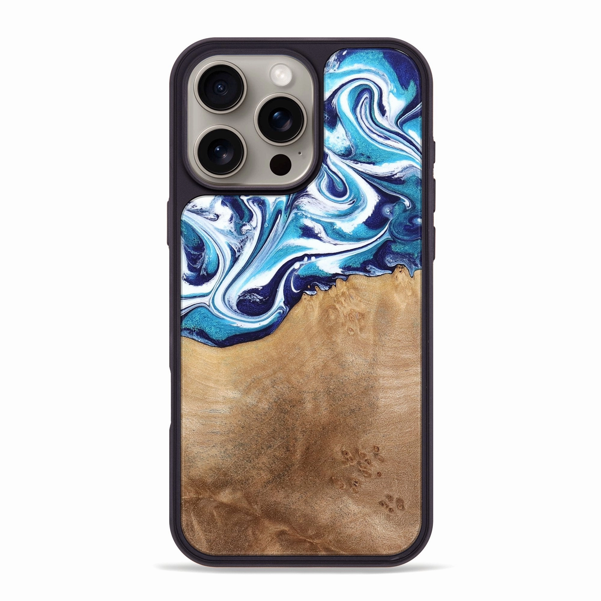Anti Static Film Iphone 16 Pro Max Wood Phone Case - Marilyn (Blue, 773428)