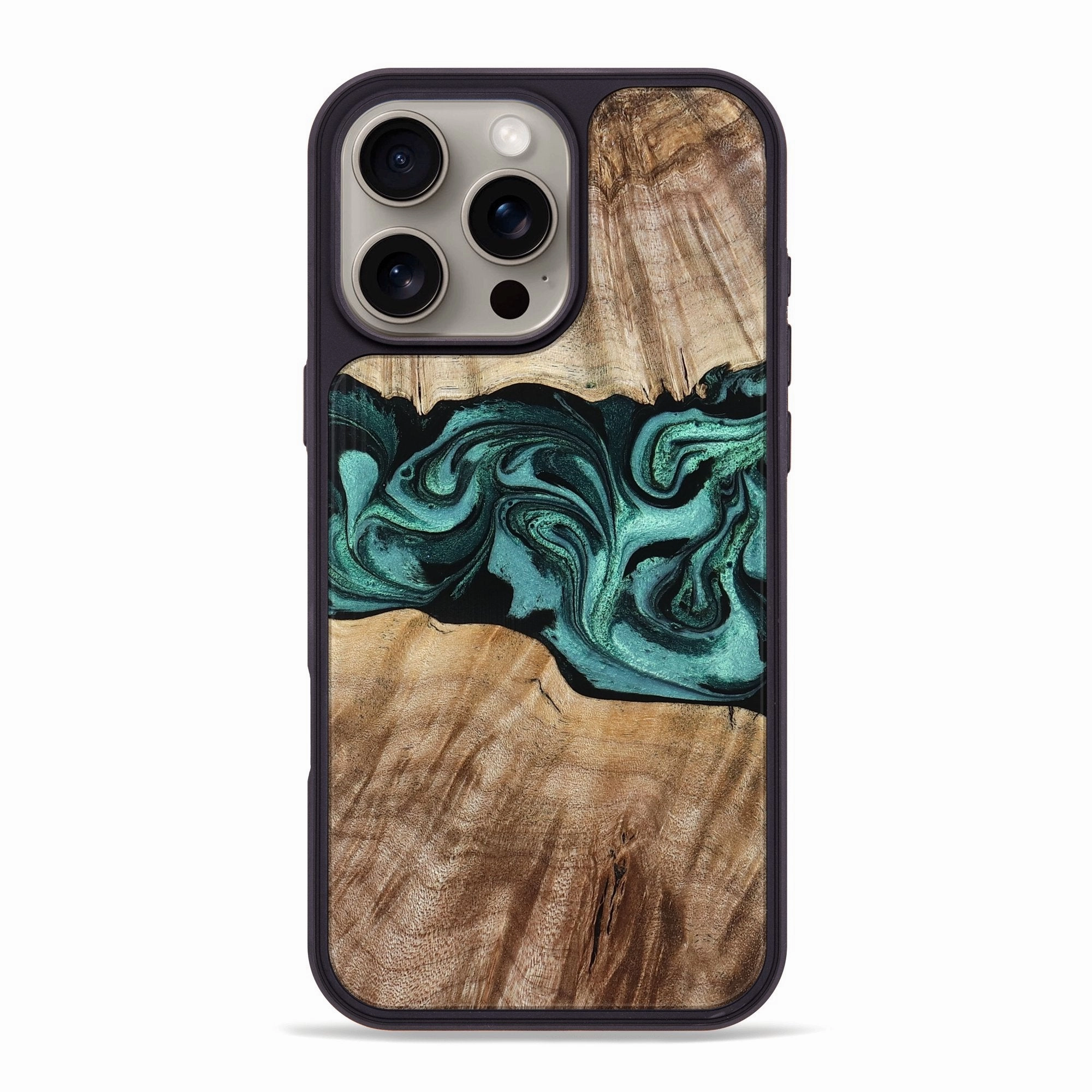 Scratch Proof Iphone 16 Pro Max Wood Phone Case - Marlyn (Green, 770184)
