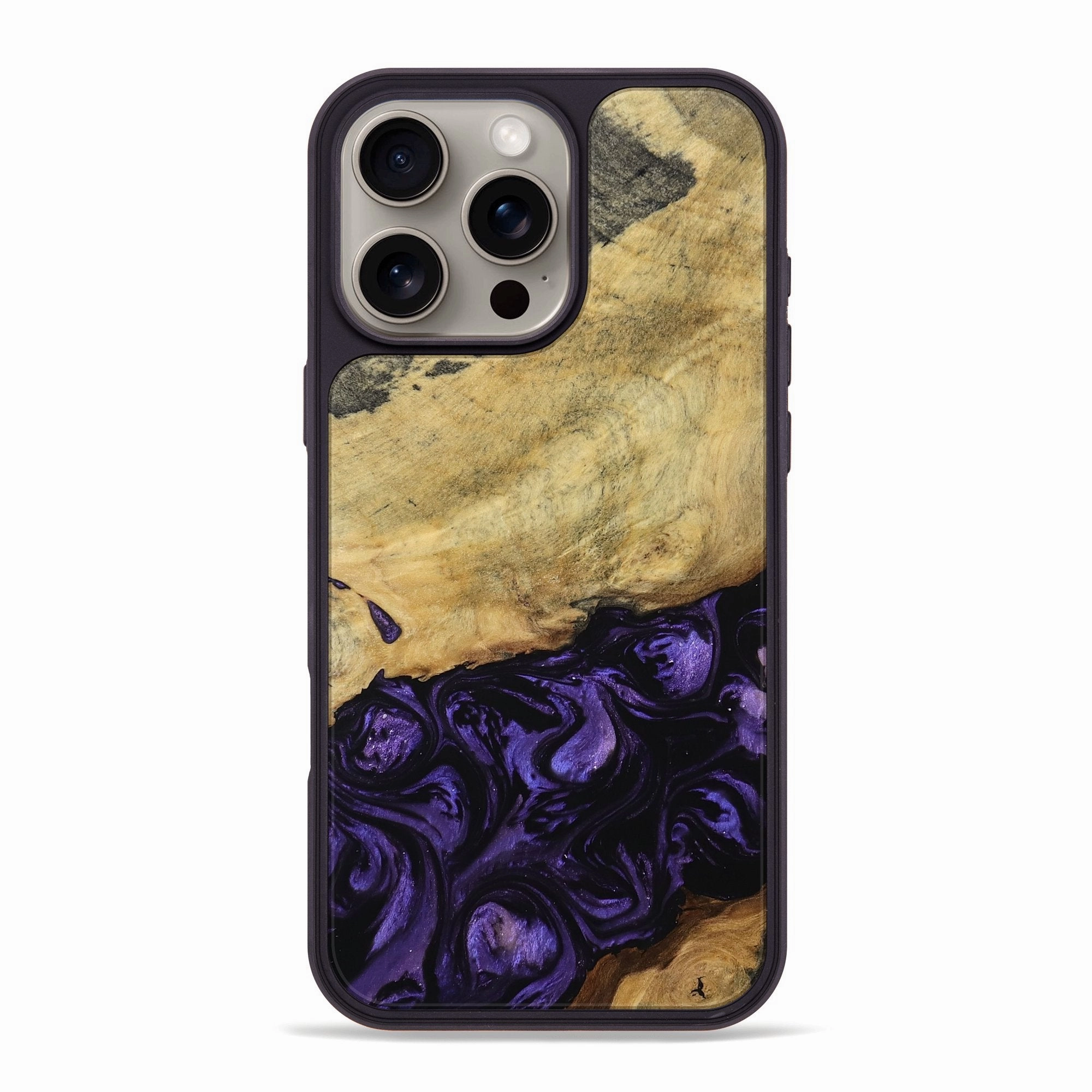 Iphone 16 Pro Max Wood Phone Case - Massimo (Purple, 768643) Anti Static Film