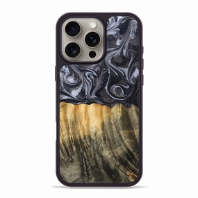 Screen Defense Iphone 16 Pro Max Wood Phone Case - Melody (Black & White, 771586)