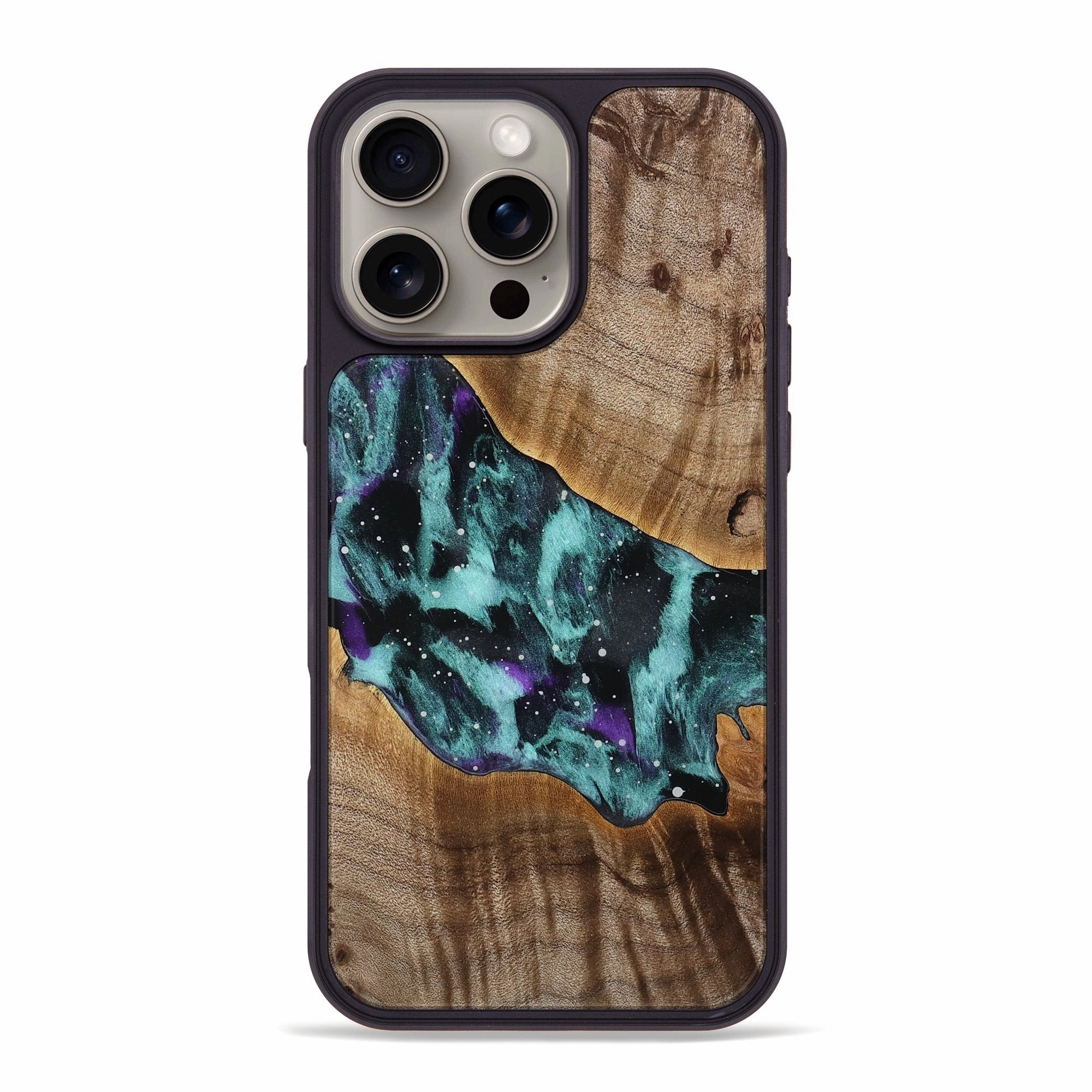 Iphone 16 Pro Max Wood Phone Case - Molly (Cosmos, 773274) Anti Glare Film