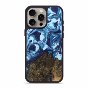 Anti Finger Mark Anti Static Iphone 16 Pro Max Wood Phone Case - Nixon (Blue, 745814)
