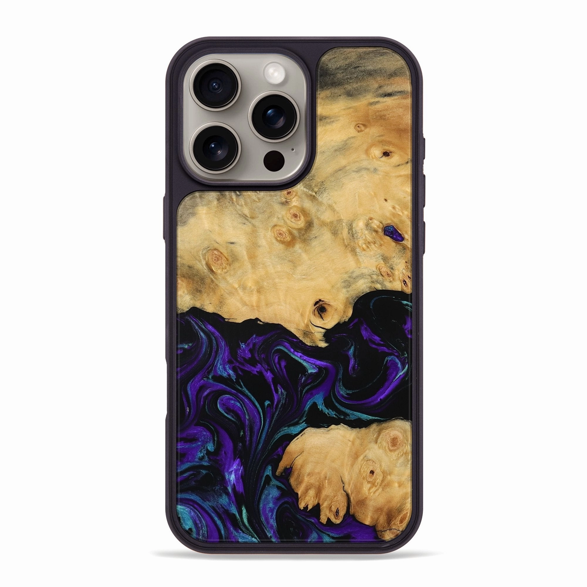 Iphone 16 Pro Max Wood Phone Case - Nixon (Purple, 770437) Easy Installation Anti Finger Smudge Film