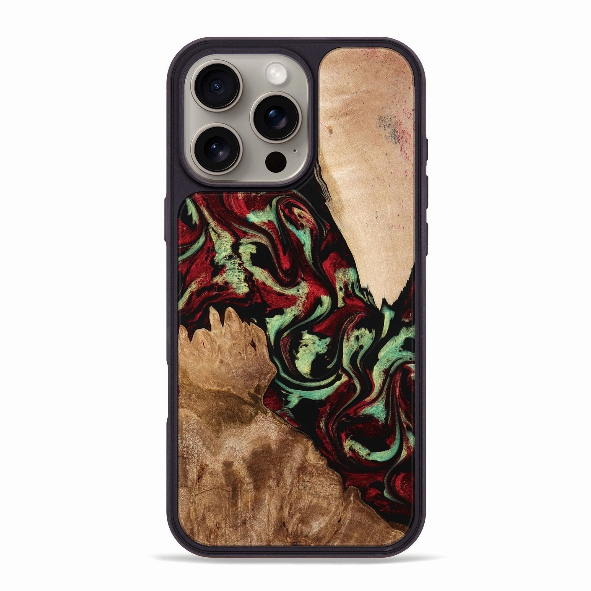 Case Friendly Iphone 16 Pro Max Wood Phone Case - Veva (Red, 774976)