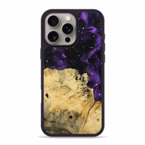 Iphone 16 Pro Max Wood Phone Case - Yaakov (Cosmos, 773648) Reinforced Corners Tempered Screen Protector