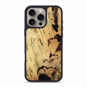 Anti Finger Stain Iphone 16 Pro Max Wood Phone Case - Zaiden (Wood Burl, 781182)