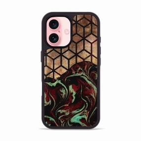 Anti Fingerprint Screen Iphone 16 Wood Phone Case - Adriel (Pattern, 773566)