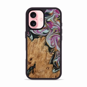 Anti Yellowing Iphone 16 Wood Phone Case - Aimee (Green, 777918)
