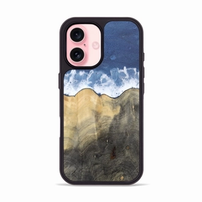 Iphone 16 Wood Phone Case - Alayah (Coastal, 781851) Fingerprint Resistant Coating Scratch Resistant Glass