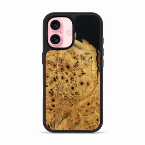 Iphone 16 Wood Phone Case - Almeda (Wood Burl, 779323) Anti Finger Grease Film