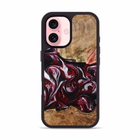 Scratch Proof Iphone 16 Wood Phone Case - Alva (Red, 776242)