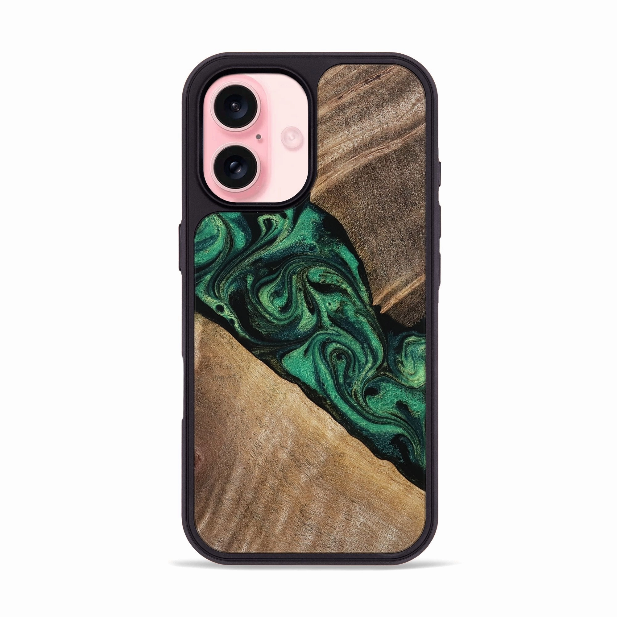 Case Friendly Protective Film Iphone 16 Wood Phone Case - Alvaro (Green, 772129)
