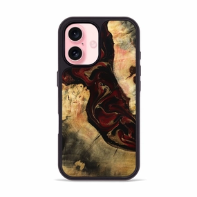 Iphone 16 Wood Phone Case - Alvina (Red, 775684) Smooth Touch