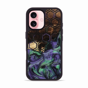 Protective Film Iphone 16 Wood Phone Case - Amelie (Pattern, 781047)