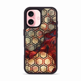 Anti Finger Smudge Film Protective Film Iphone 16 Wood Phone Case - Amora (Pattern, 781317)