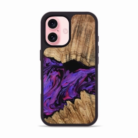 Iphone 16 Wood Phone Case - Axl (Purple, 777552) Anti Scratch Screen
