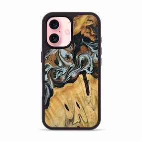 Iphone 16 Wood Phone Case - Betsy (Green, 779231) Impact Protection