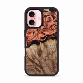 Anti Yellowing Film Iphone 16 Wood Phone Case - Cal (Red, 781660)