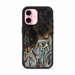 Iphone 16 Wood Phone Case - Callum (Green, 778682) Drop Resistant Anti Scratch Screen