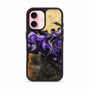 Easy Installation Iphone 16 Wood Phone Case - Caryl (Purple, 779627)