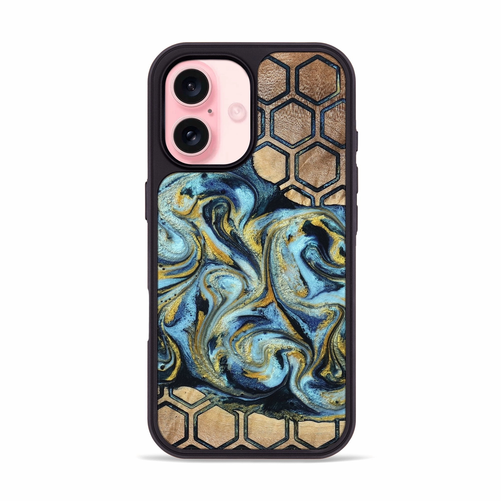Iphone 16 Wood Phone Case - Chelsi (Pattern, 777757) Grip Friendly