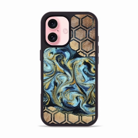 Iphone 16 Wood Phone Case - Chelsi (Pattern, 777757) Grip Friendly