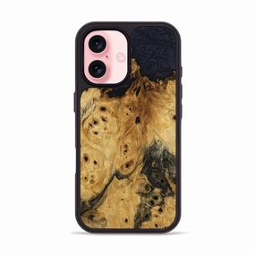 Iphone 16 Wood Phone Case - Cheryle (Wood Burl, 780693) Drop Protection Smooth Touch