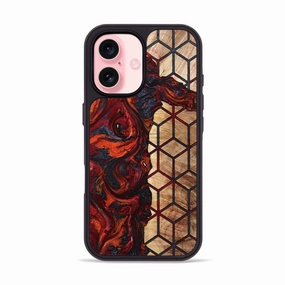 Iphone 16 Wood Phone Case - Chynna (Pattern, 778794) Edge to Edge Protection Shatterproof Glass